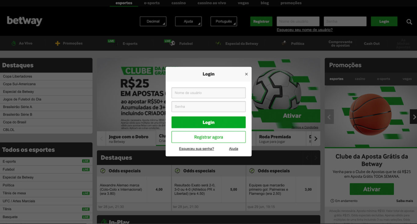 Betway connexion