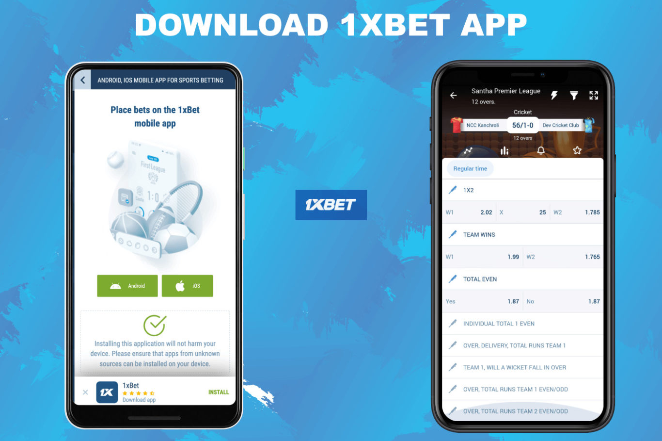 Fonctionnalités de l'application 1xBet